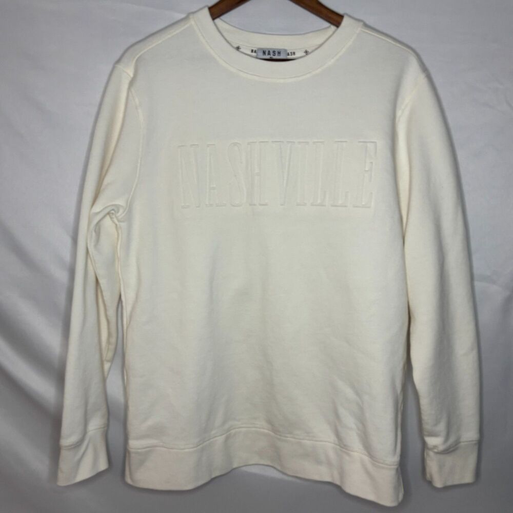 NASH Collection Nashville White Sweatshirt Women's Size M/L